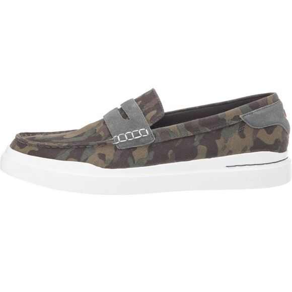 Cole Haan Men\'s Grandpro Rally Canvas Penny Loafer CAMO/ GRAY Sneaker size 10.5 main image 7